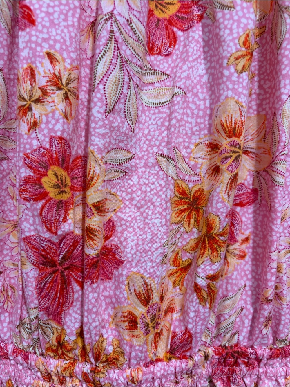 LOFT Pink Floral Puff-Sleeve Peplum Blouse, Small - Picture 7 of 7